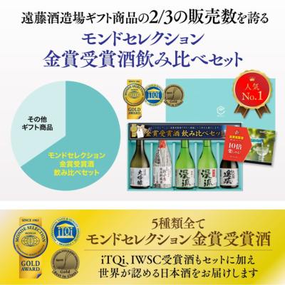 モンドセレクション金賞受賞酒飲み比べセット 300ml×5本 飲み比べ